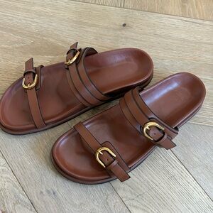 Zara slides brown